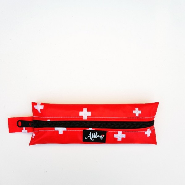 Pencil Case with Swiss Cross Design