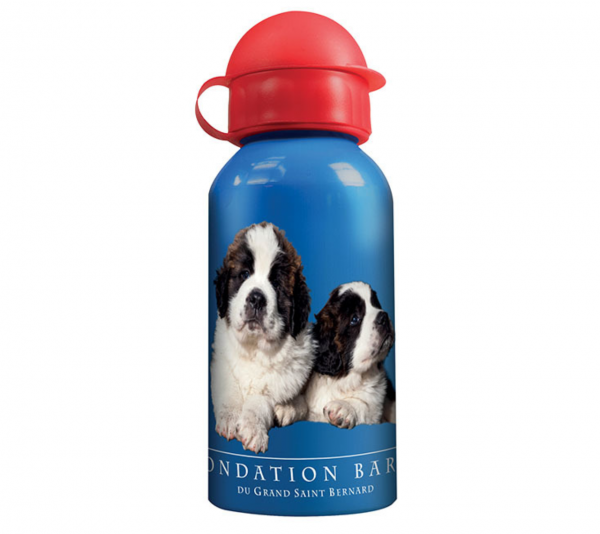 Drinking Bottle with St. Bernard Dogs