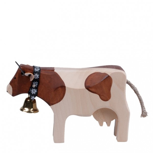 Wooden Swiss Cow Holstein Brown S